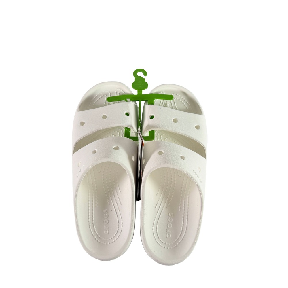 Crocs Classic Sandal v2 White Double Strap Slides Men 5 Women 7 209403-100
